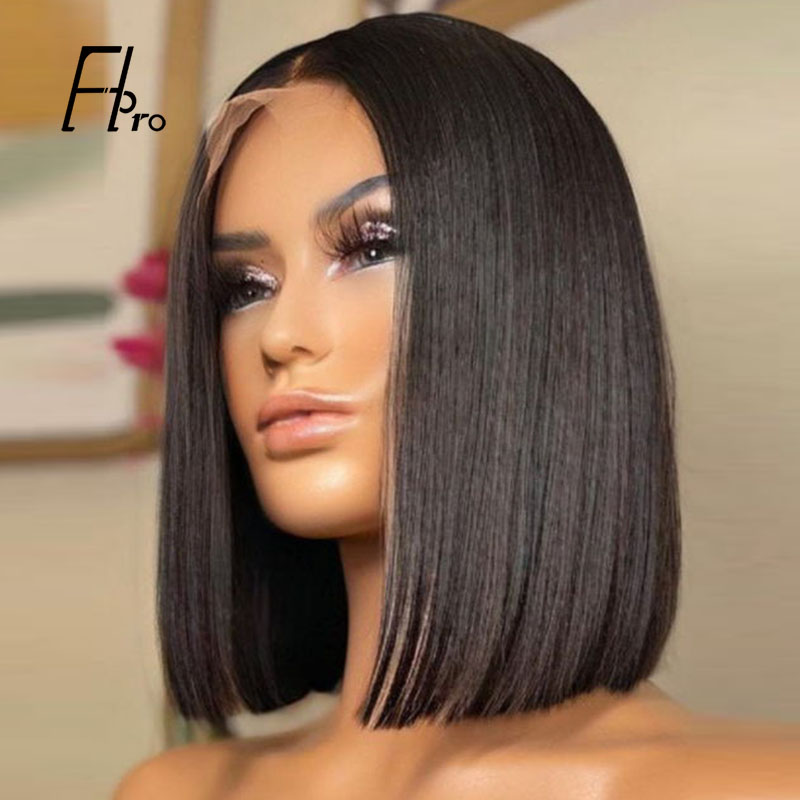 Glueless 13x5x1 T Part Lace Wigs Straight Bob Wig Pre Plucked